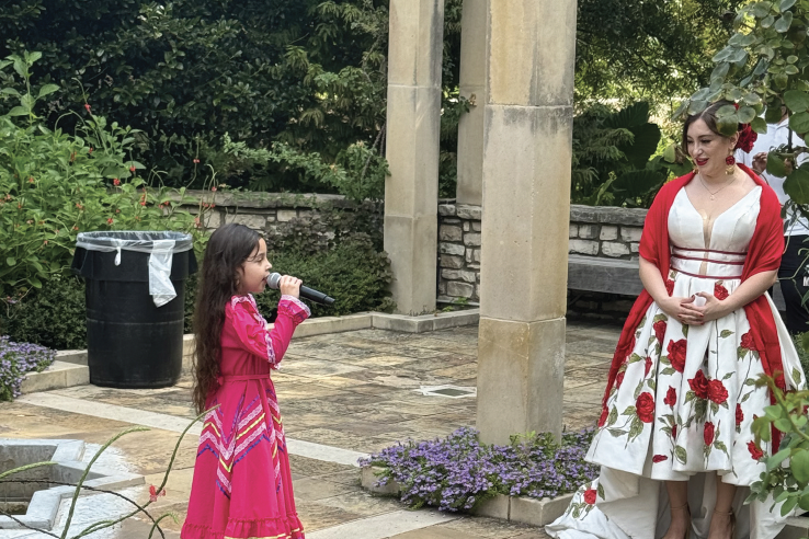 North Texas families come out to the Fort Worth Botanic Garden to celebrate
the start of Hispanic Heritage Month with singing and dancing.